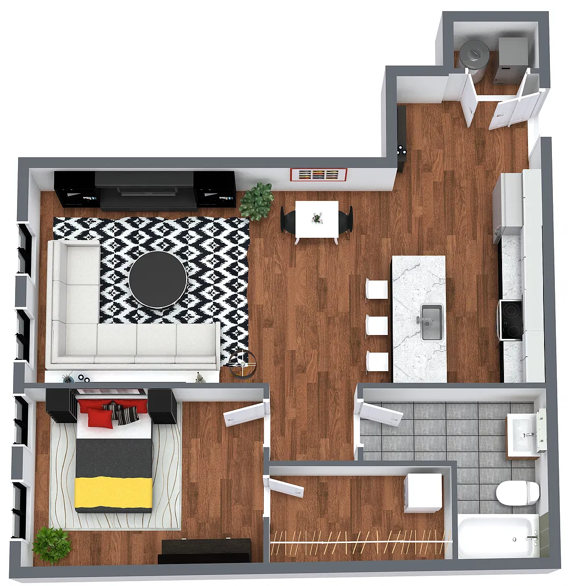 Floor plan The Chronicle - 1 Bedroom