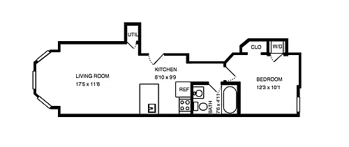 Floor plan 1 Bedroom
