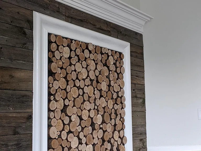 Fireplace focal point.