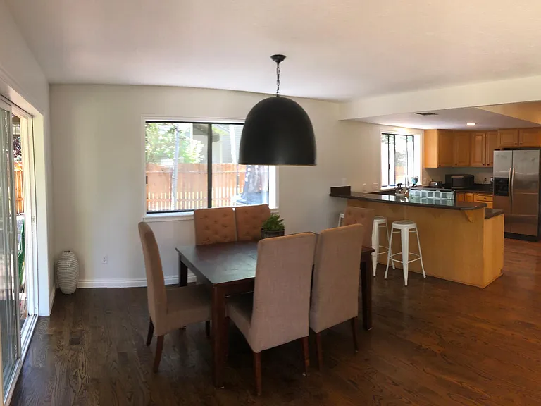dining area and kitchen
