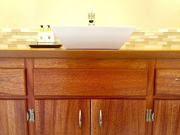 Bath #1 Custom Mahogany Cabinets