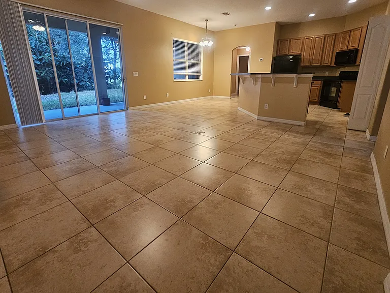 Large family room that opens to back patio