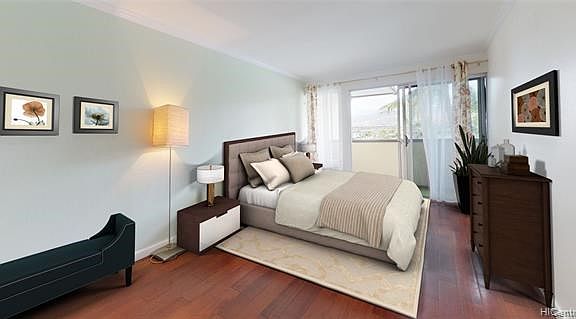 Enhanced photo with virtual staging.