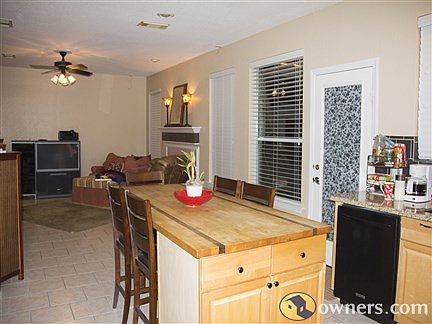 Real Butcher Block Island & Granite Counters