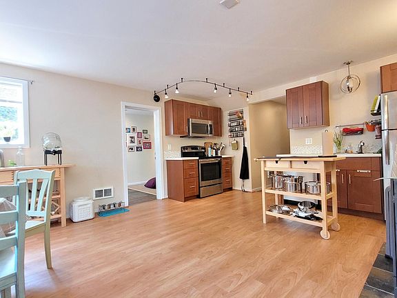 Combined living / kitchen space.