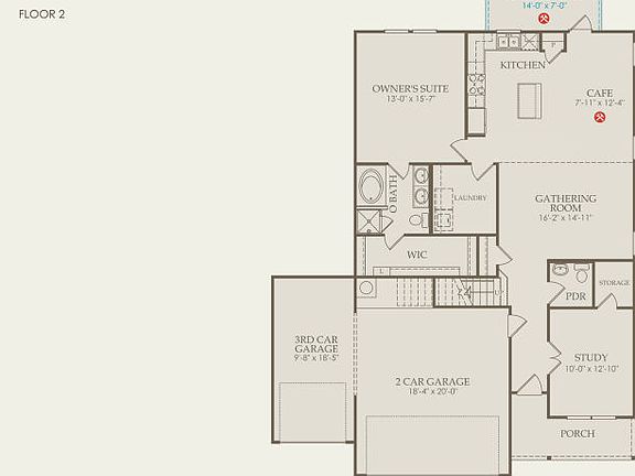 Enloe Floor Plan, Quick Move-In Home, Floor 1