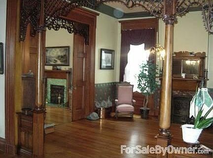 Front Parlor Fireplace and Pocket Doors