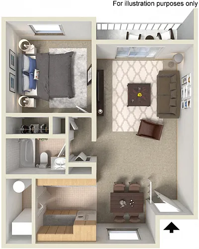 Floor plan One Bedroom A