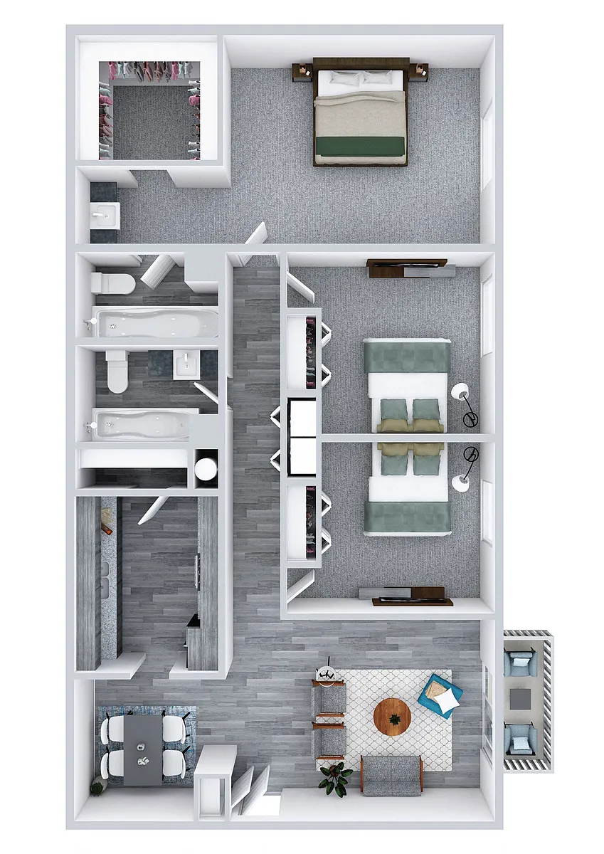 Floor plan 3 Bedroom 2 Bathroom