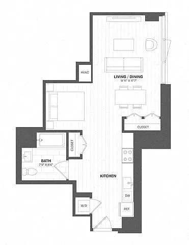 Floor plan Studio-s19
