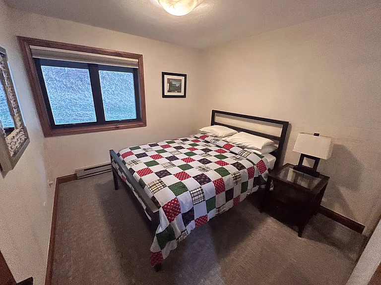 Lower level bedroom queen bed