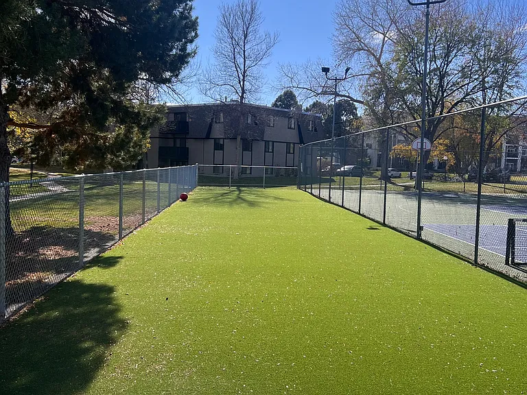 Large dog run so you can play fetch, let your dog play with others, etc.
