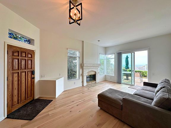 Foyer and spacious living area