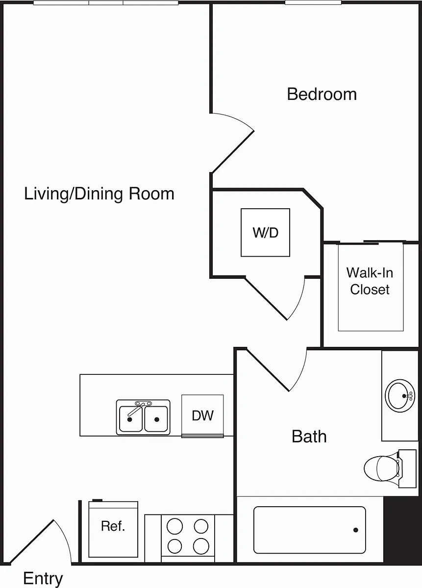 Floor plan One Bedroom D