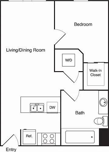 Floor plan One Bedroom D