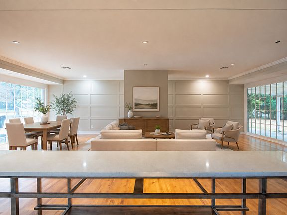 Staged area for open concept living