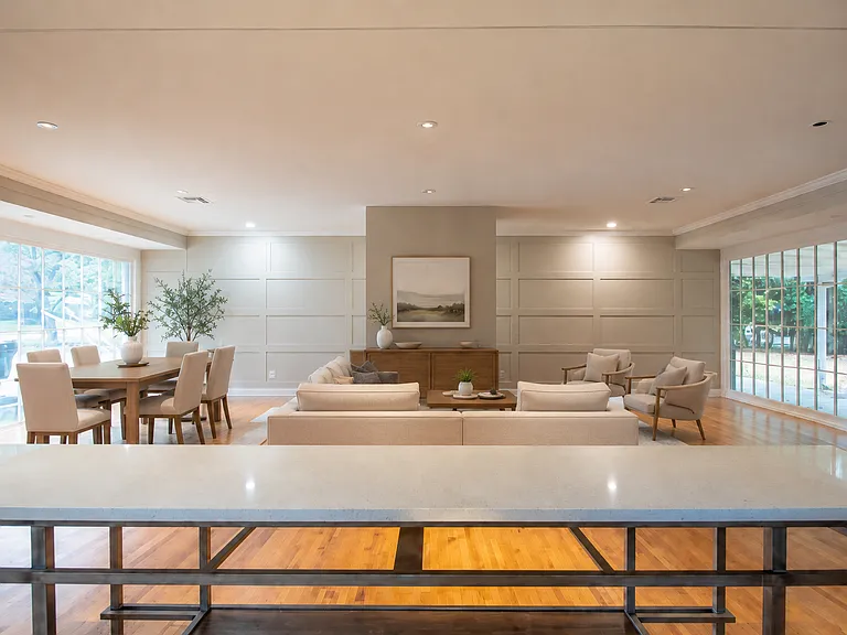 Staged area for open concept living
