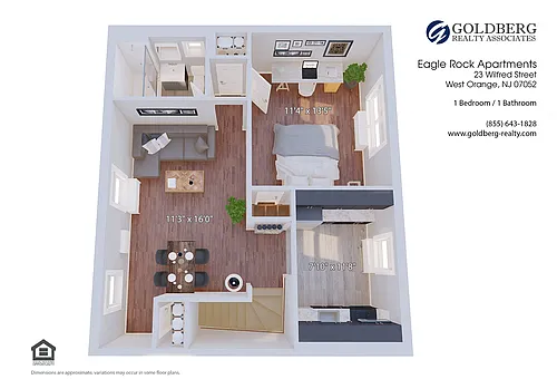 Floor plan 1 Bedroom