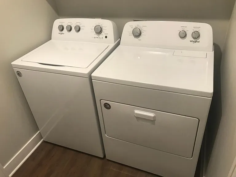 Lower level washer and dryer supplied