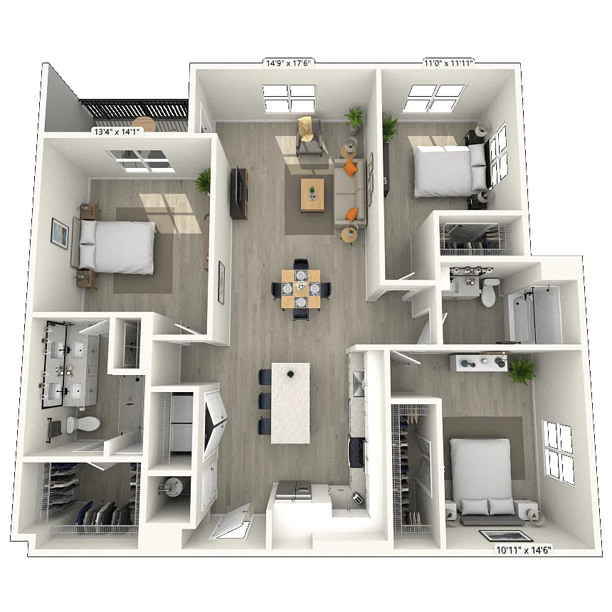 Floor plan C2 3x2 1515 SF-FP