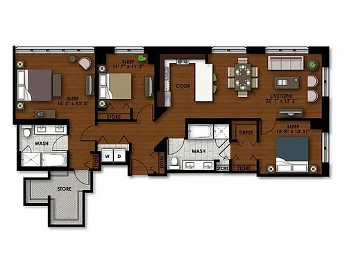 Floor plan P-D800