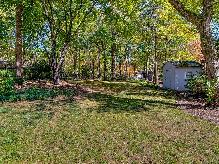 Fenced backyard