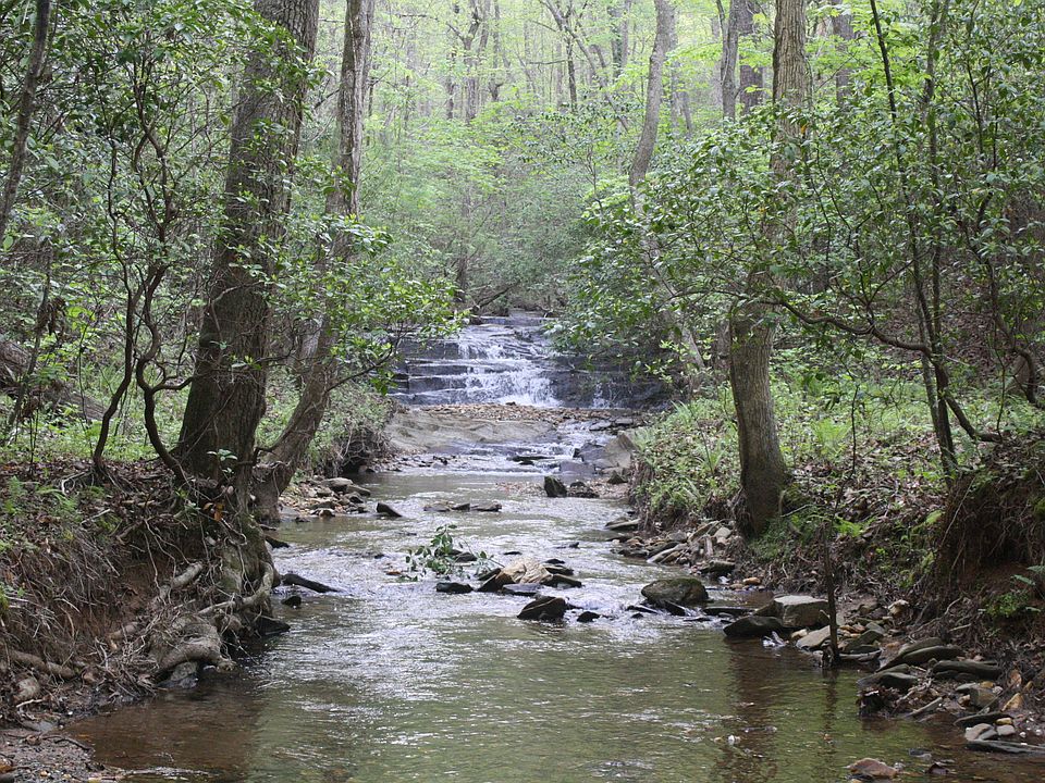 Water fall on the property