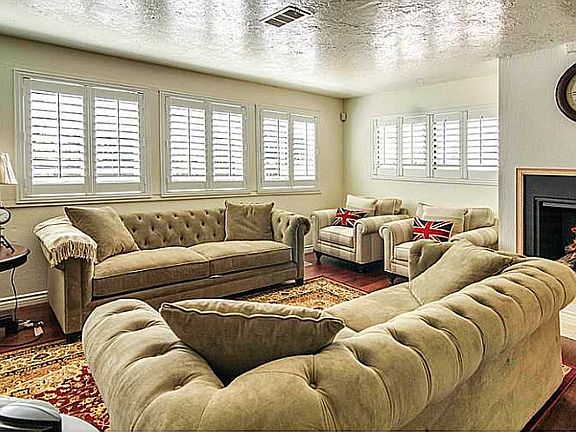  fireplace and lots windows 