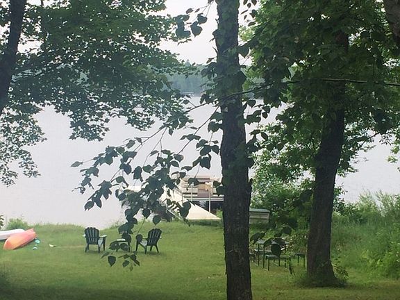 View of lake from cabin deck