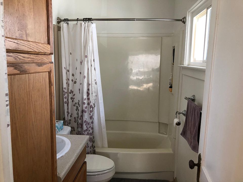 Plenty of cabinet space in the bathroom.