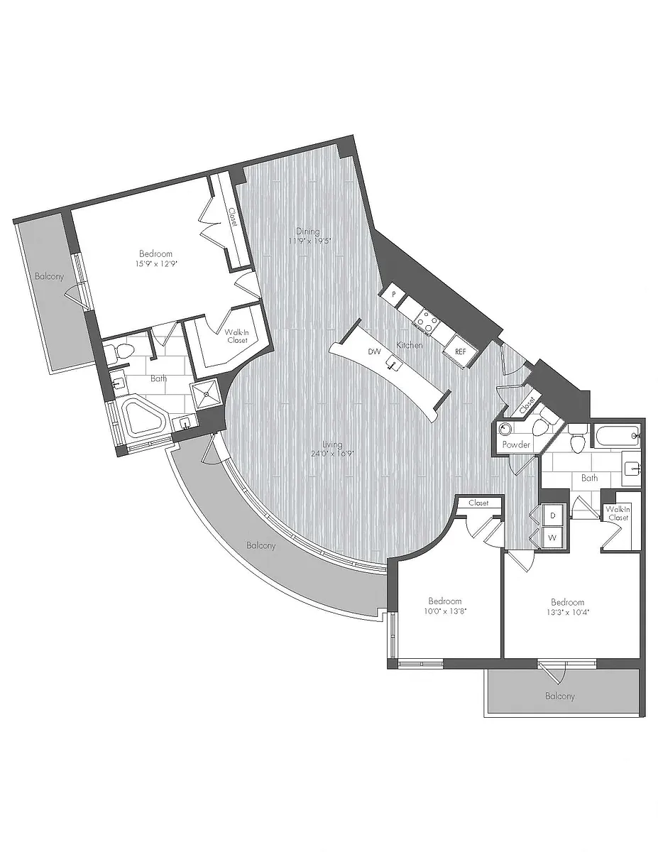 Floor plan 3 Bed 2.5 Bath - C4
