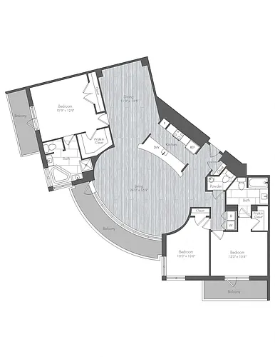 Floor plan 3 Bed 2.5 Bath - C4