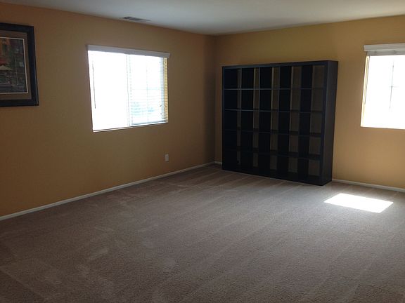 Upstairs family room with book case