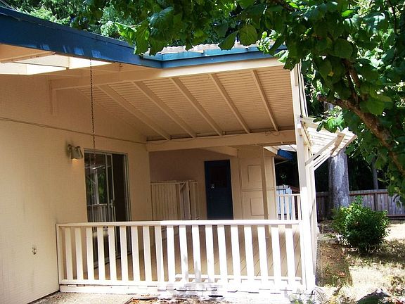 Covered backyard deck