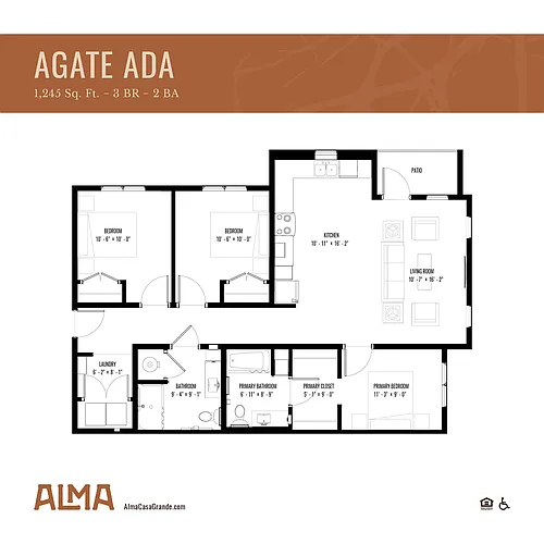 Floor plan Agate ADA