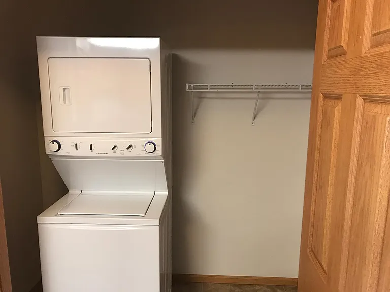 In unit stackable washer and dryer