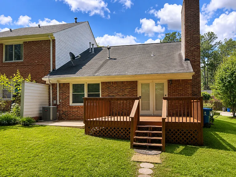 Rear view of home