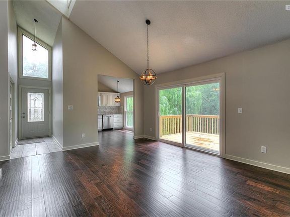 Wood floors flow through out great room