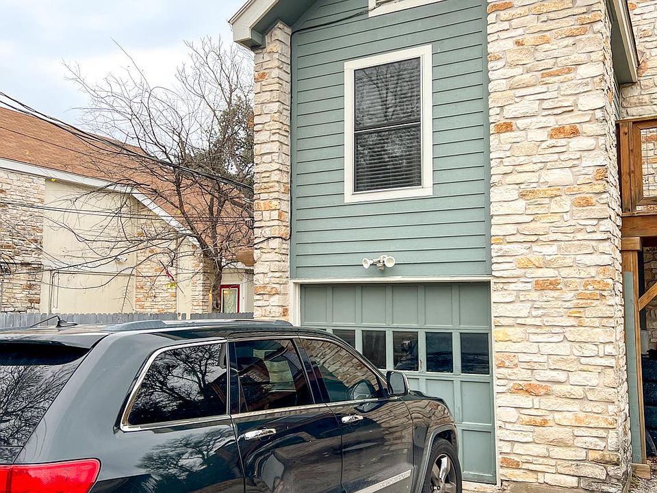 Duplex, showing unit A garage