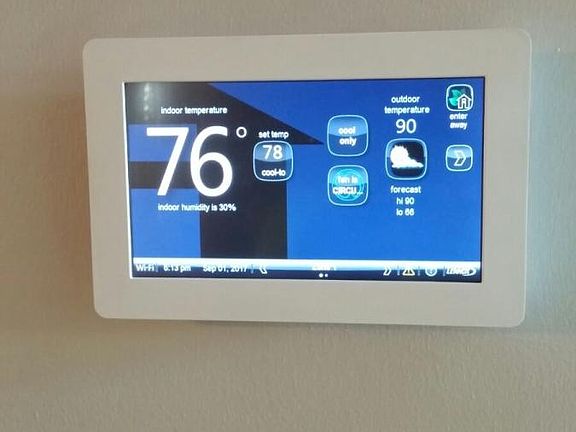 Zone control panel for air conditioning.