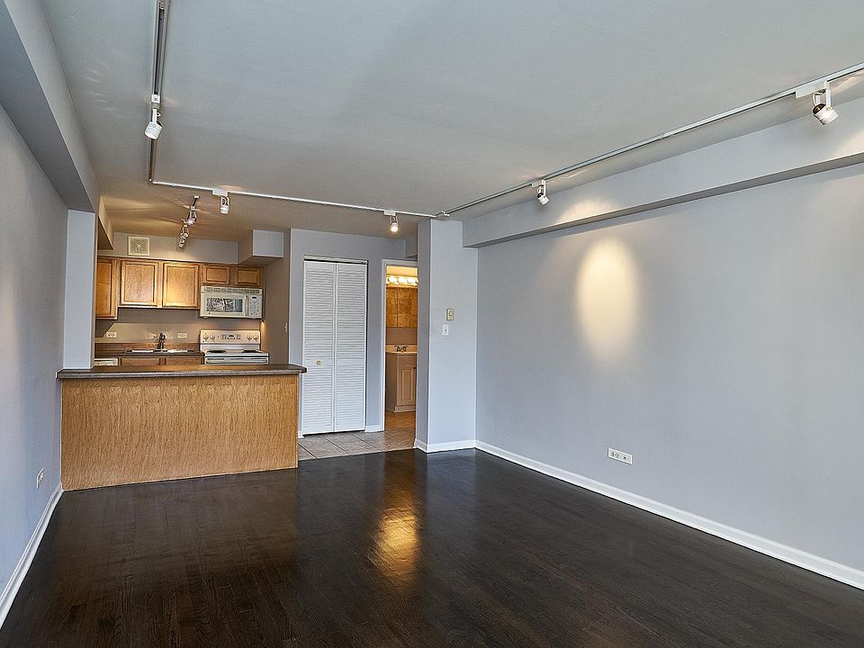 Main living area, view from window toward kitchen