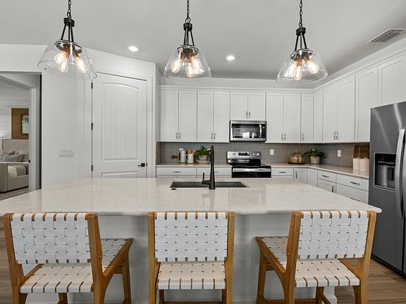 Gourmet kitchen with stainless steel appliances