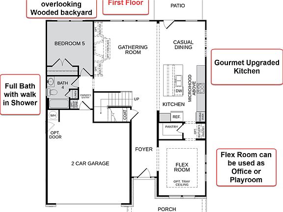 First Floor - Bedroom with Full Bath and Flex Room