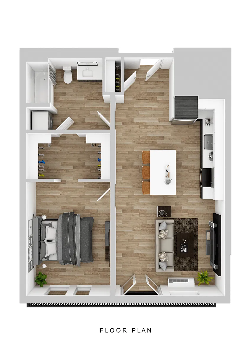 Floor plan Klipsan - 1 Bed A1 Patio