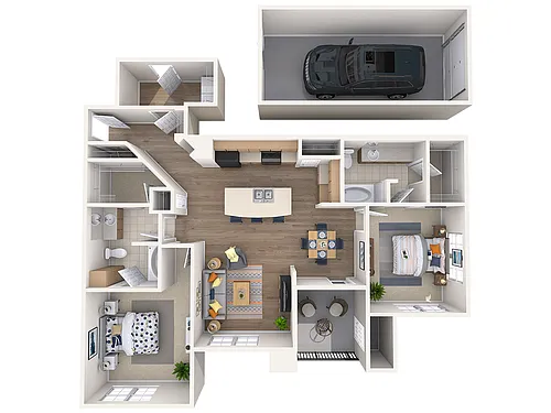 Floor plan B4 2 Bed 2 Bath