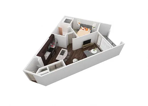 Floor plan VU - 1X1B