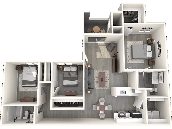 Floor plan 3 Bed 2 Bath Reno
