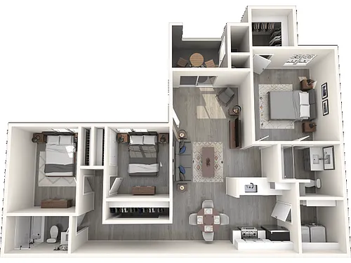 Floor plan 3 Bed 2 Bath Reno