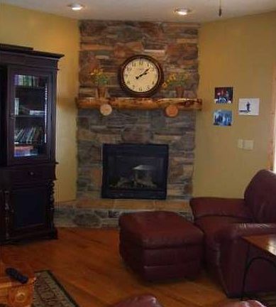 Living area fireplace