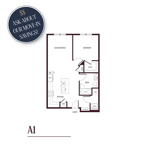 Floor plan A1 - ASK ABOUT OUR MOVE-IN SAVINGS!!